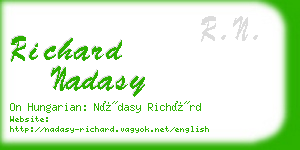 richard nadasy business card